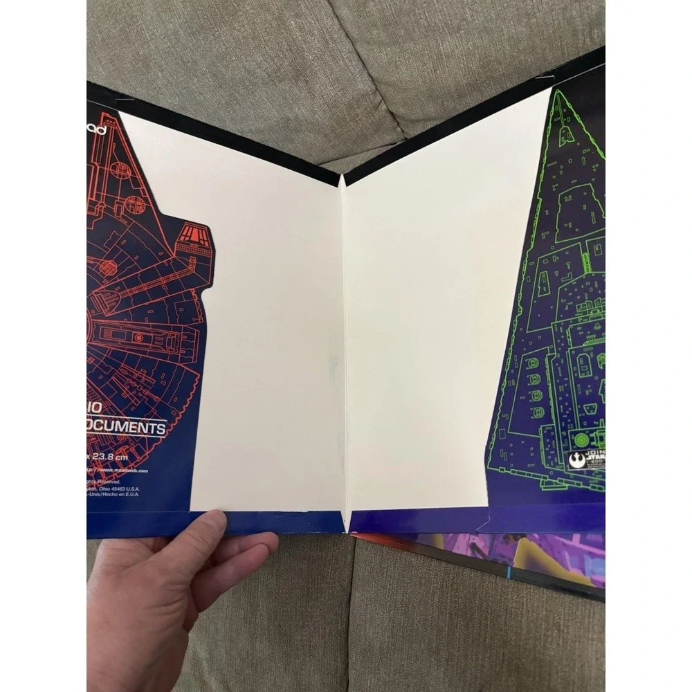 Vtg 1996 NOS Mead Star Wars 12x9 Portfolio School 4 Folder Lot read UNPUNCHED